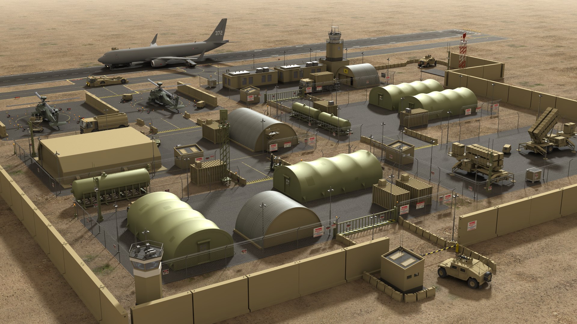 3D military base assessment environment